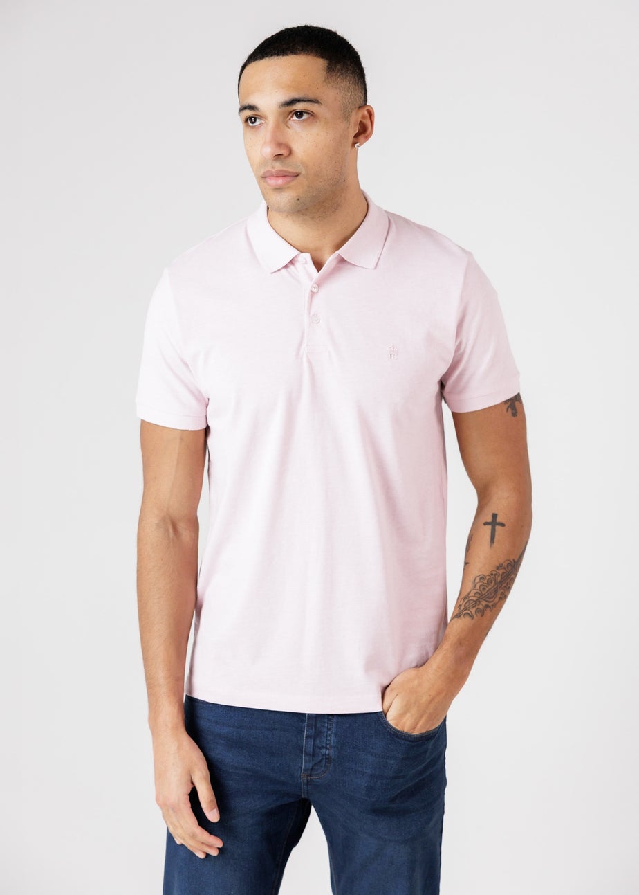 French Connection Pink 3 Pack Cotton Short Sleeve Polo Shirts