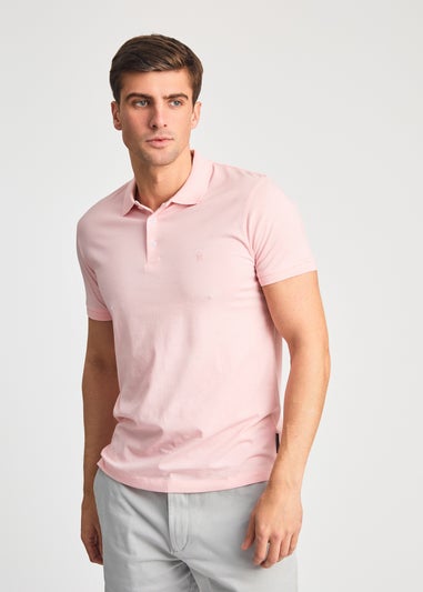 French Connection Pink 3 Pack Cotton Short Sleeve Polo Shirts