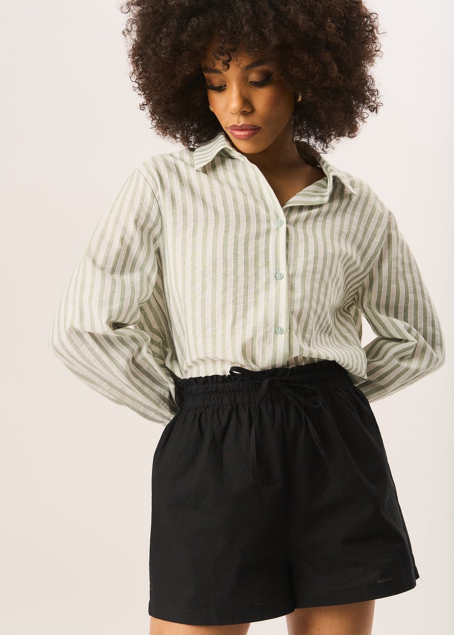 Gini London Black Draw String Short