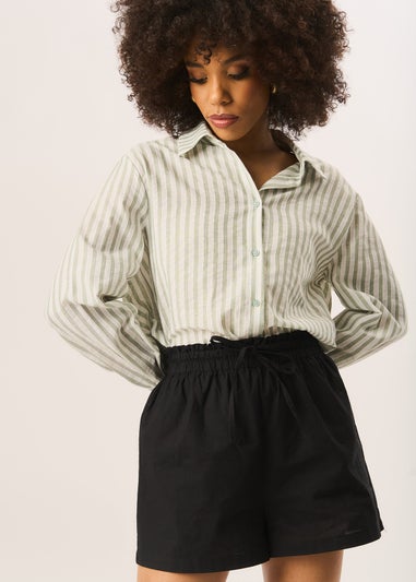 Gini London Black Draw String Short