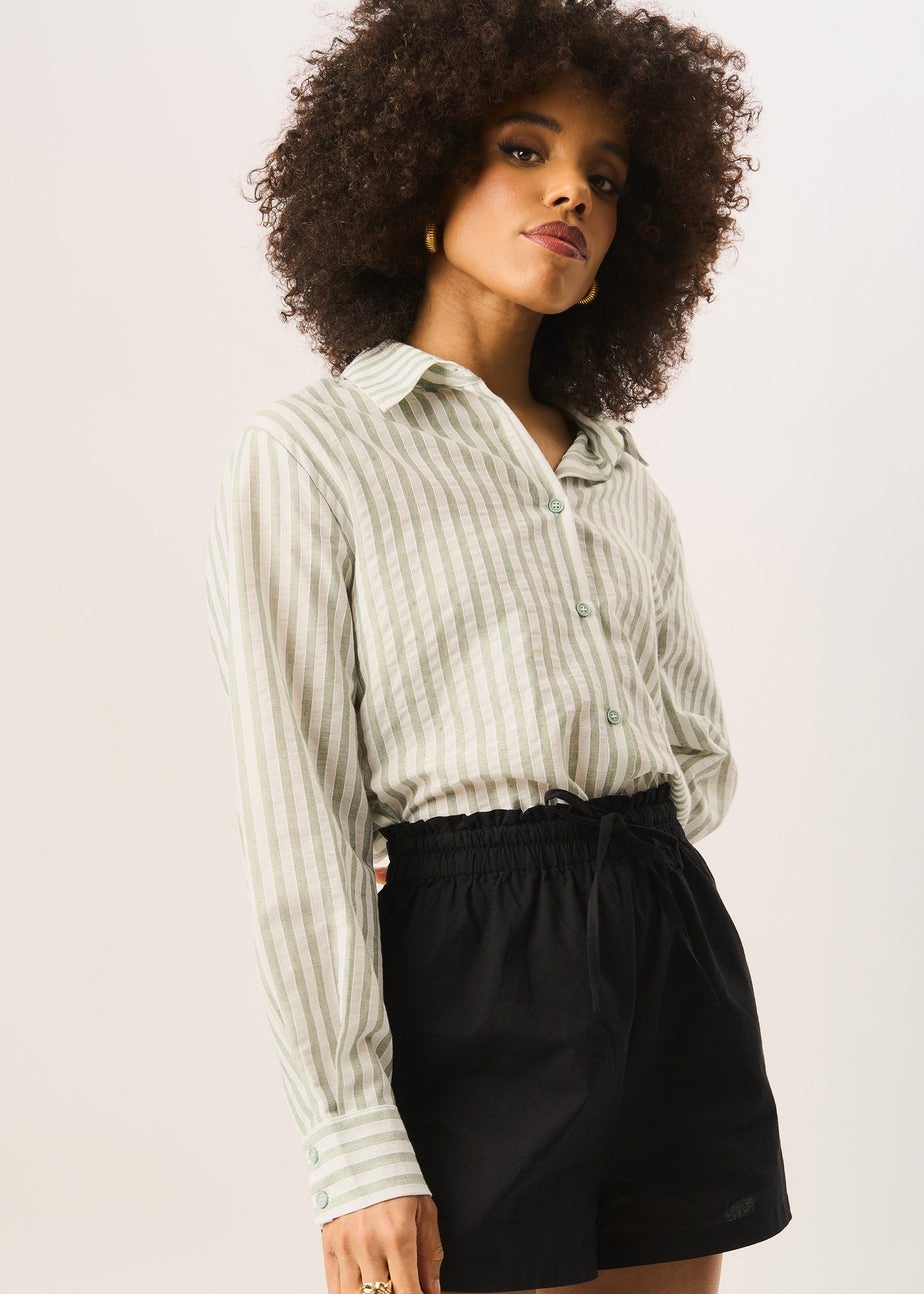 Gini London Black Draw String Short