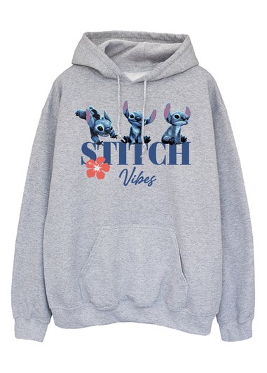Disney Stitch Vibes Grey Graphic Hoodie