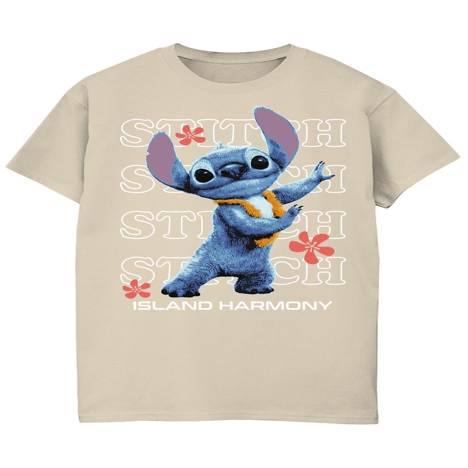 Disney Stitch Island Harmony Sand Boyfriend Fit T Shirt