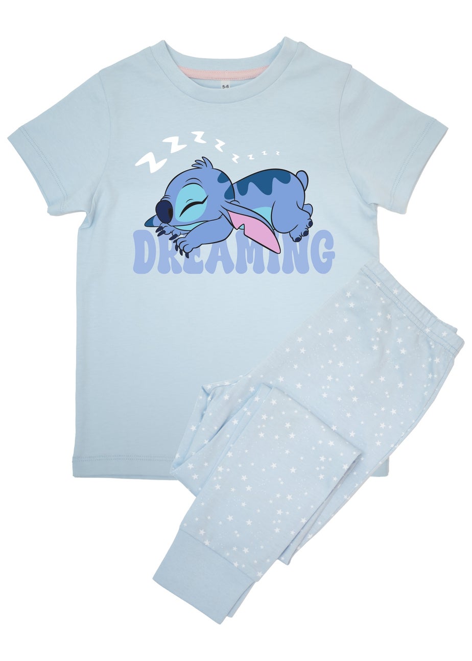Disney Stitch Dreaming Kids Blue Stars Pyjamas (3-8 Years)