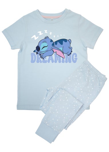 Disney Stitch Dreaming Kids Blue Stars Pyjamas (3-8 Years)