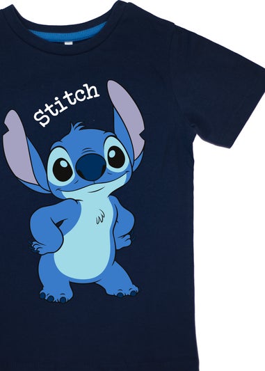 Disney Stitch Pose Kids Navy Stripes Pyjamas (3-8 Years)