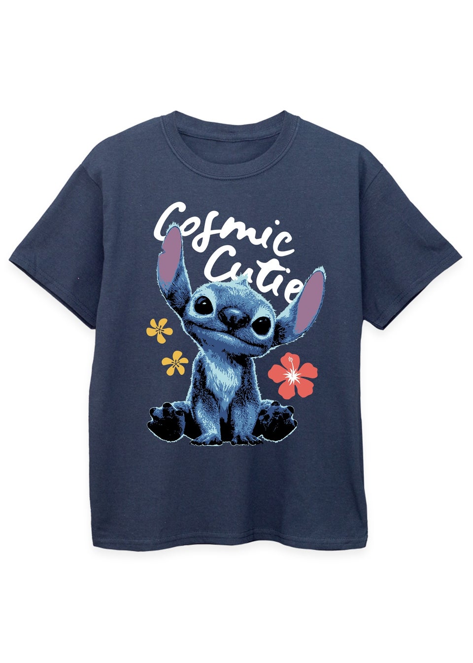 Disney Stitch Cosmic Cutie Kids Navy T Shirt (3-13 Years)