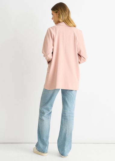 Gini London Blush Oversized Tailored Blazer