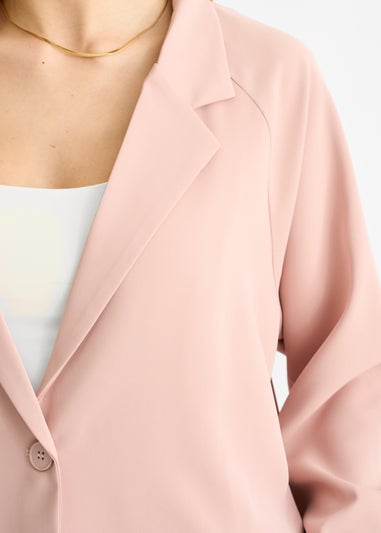 Gini London Blush Oversized Tailored Blazer