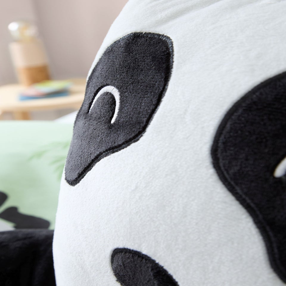 Catherine Lansfield Black/White Perry Panda Cuddle Cushion Back Rest (60x25cm)