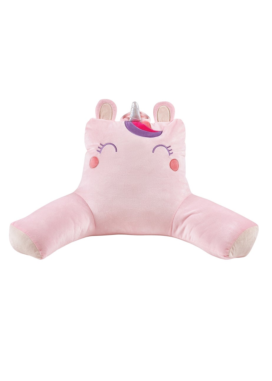Catherine Lansfield Pink Sparkle Unicorn Cuddle Cushion Back Rest (60x25cm)