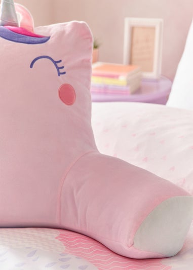 Catherine Lansfield Pink Sparkle Unicorn Cuddle Cushion Back Rest (60x25cm)