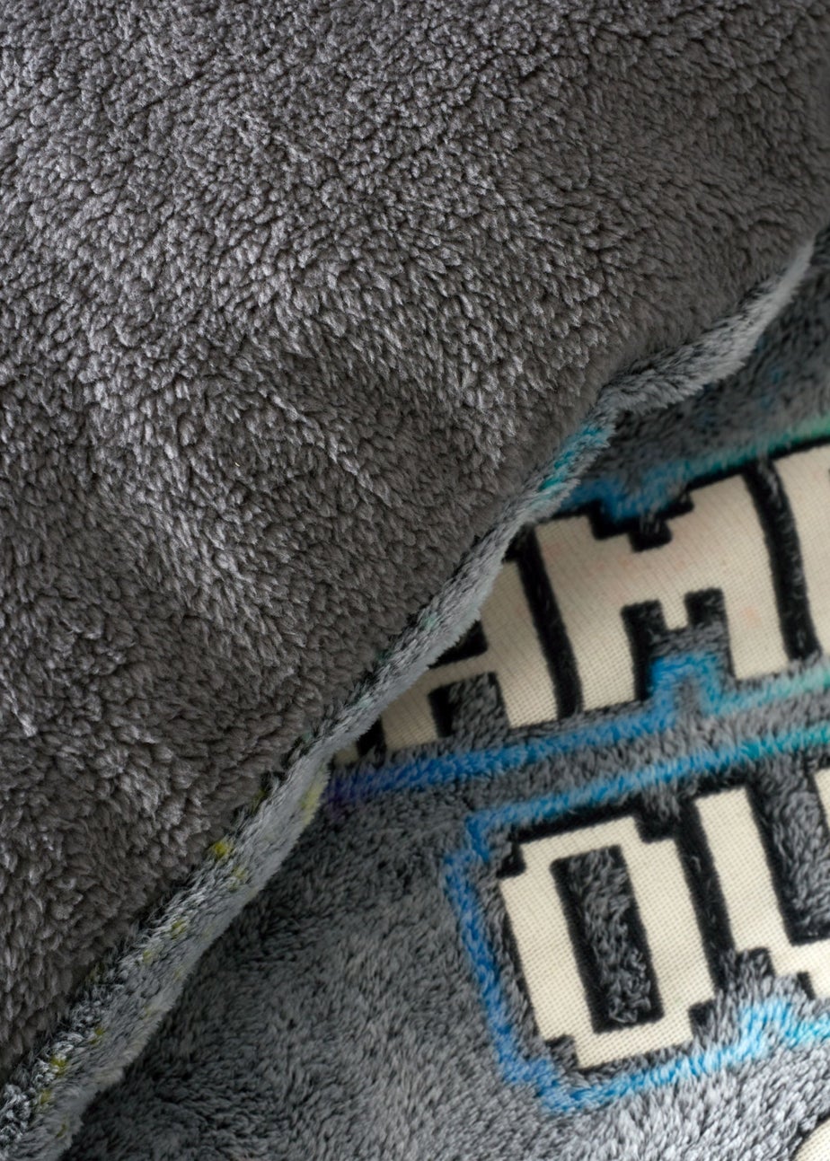 Catherine Lansfield Game Over Glow in the Black Fleece Duvet Cover Set