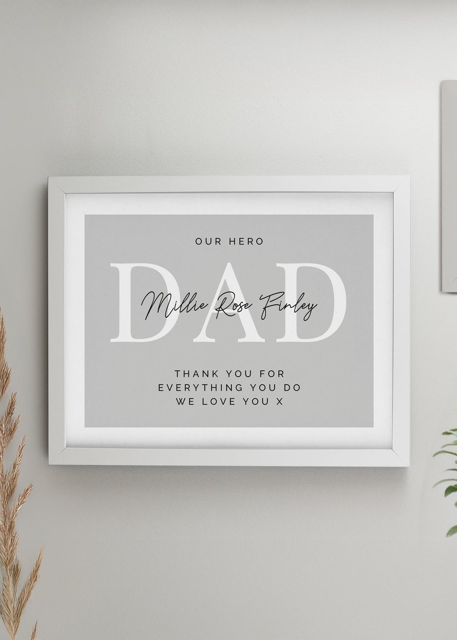 Personalised Memento Company White Poster Frame