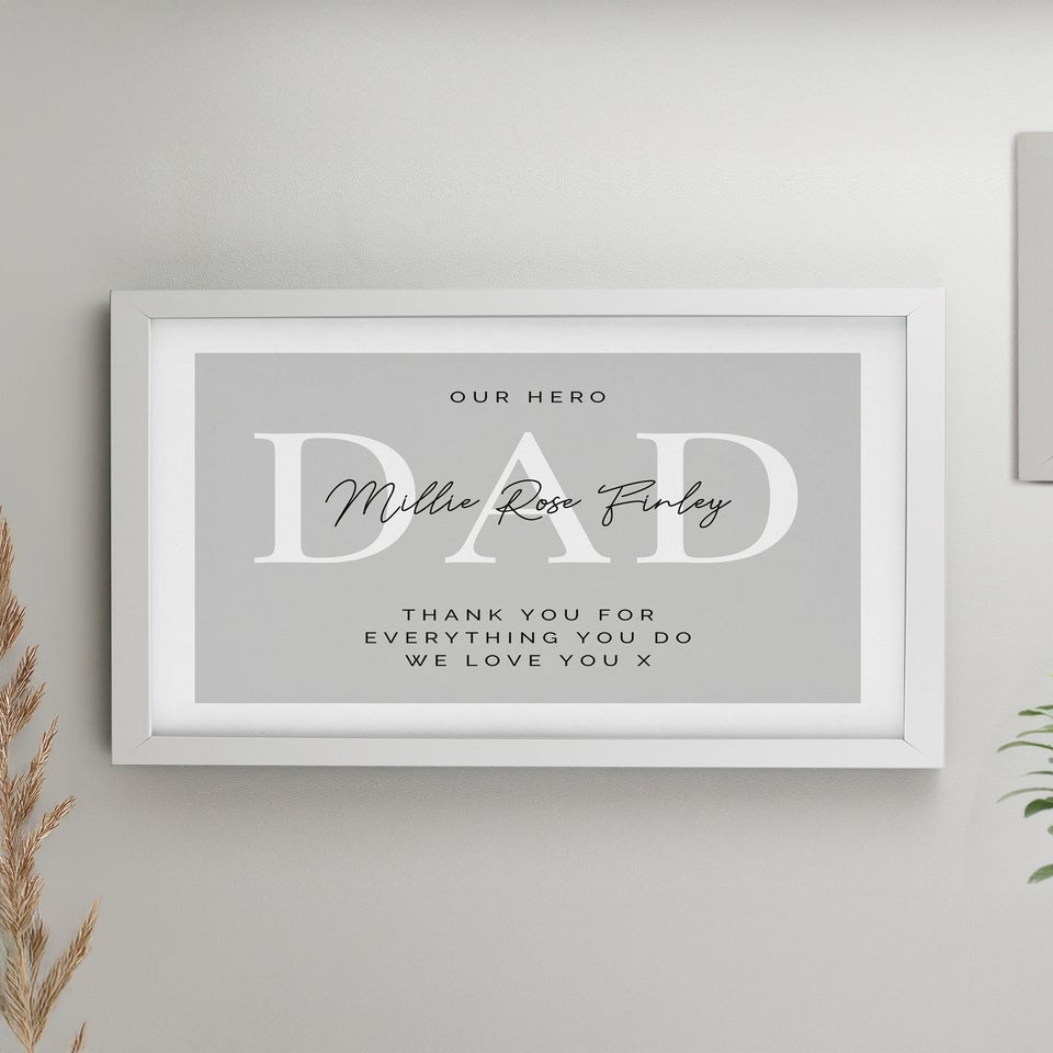 Personalised Memento Company White Poster Frame