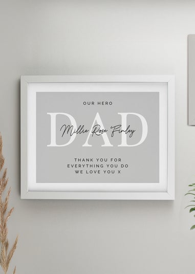 Personalised Memento Company White Poster Frame