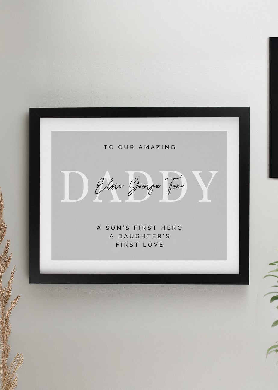 Personalised Memento Company Black Poster Frame