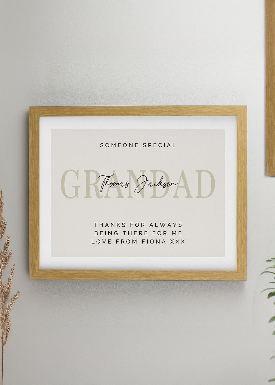 Personalised Memento Company Brown Oak Poster Frame