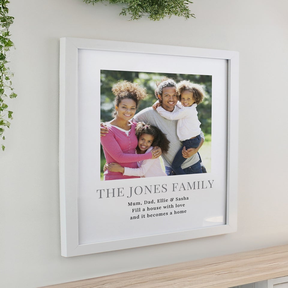 Personalised Memento Company Square Photo Upload White Poster Frame