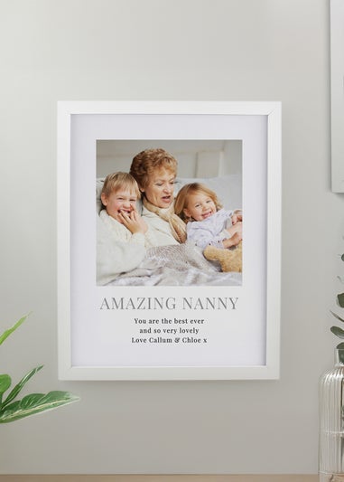 Personalised Memento Company Square Photo Upload White Poster Frame