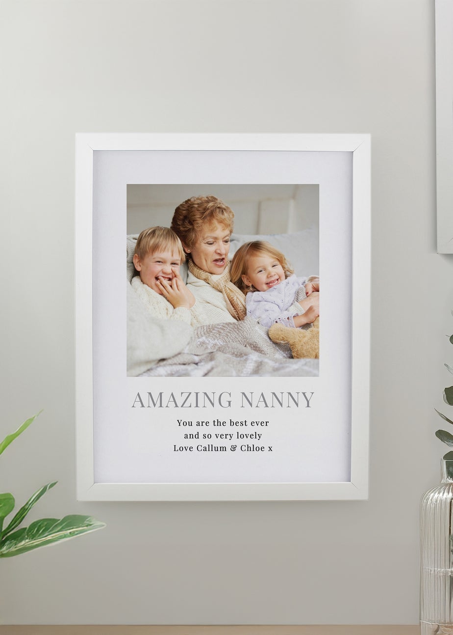 Personalised Memento Company Square Photo Upload White Poster Frame