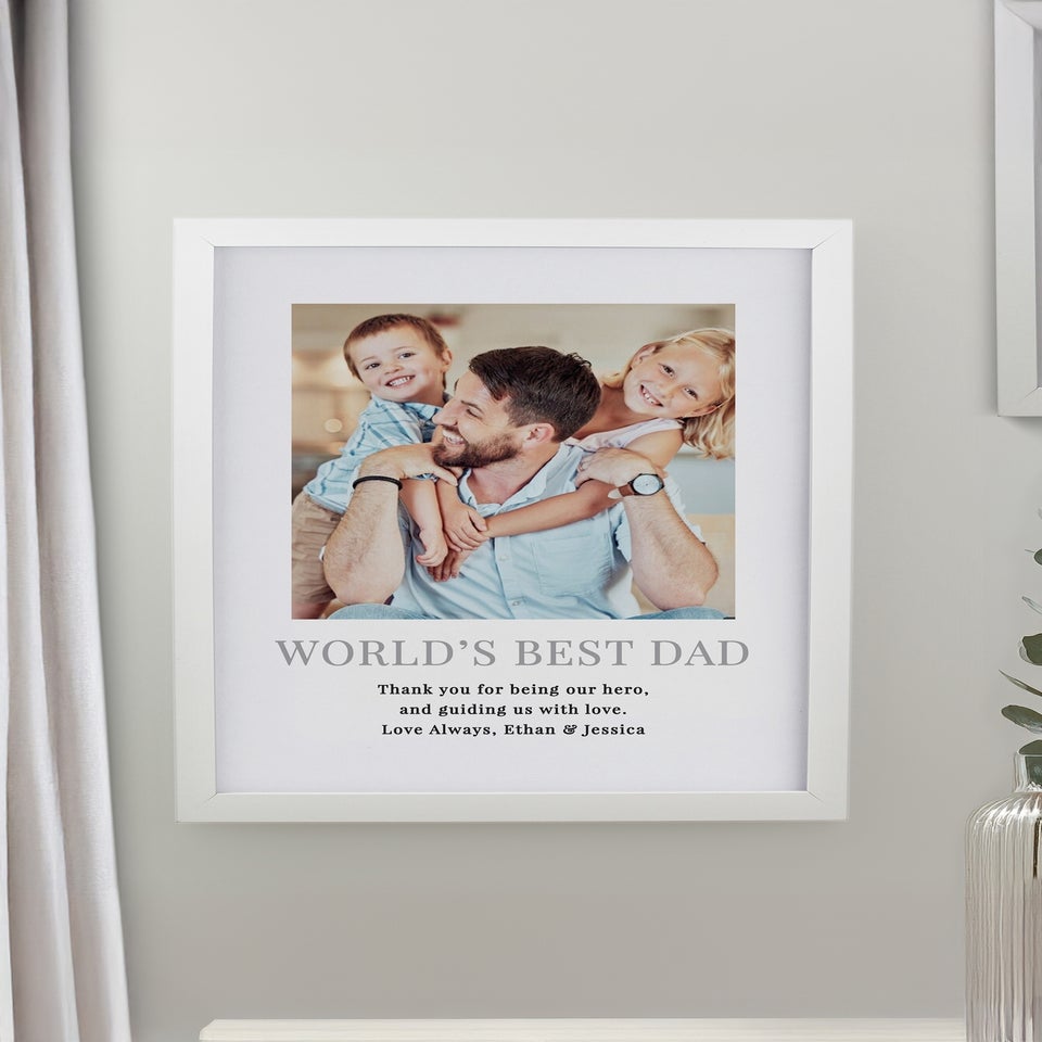 Personalised Memento Company Square Photo Upload White Poster Frame