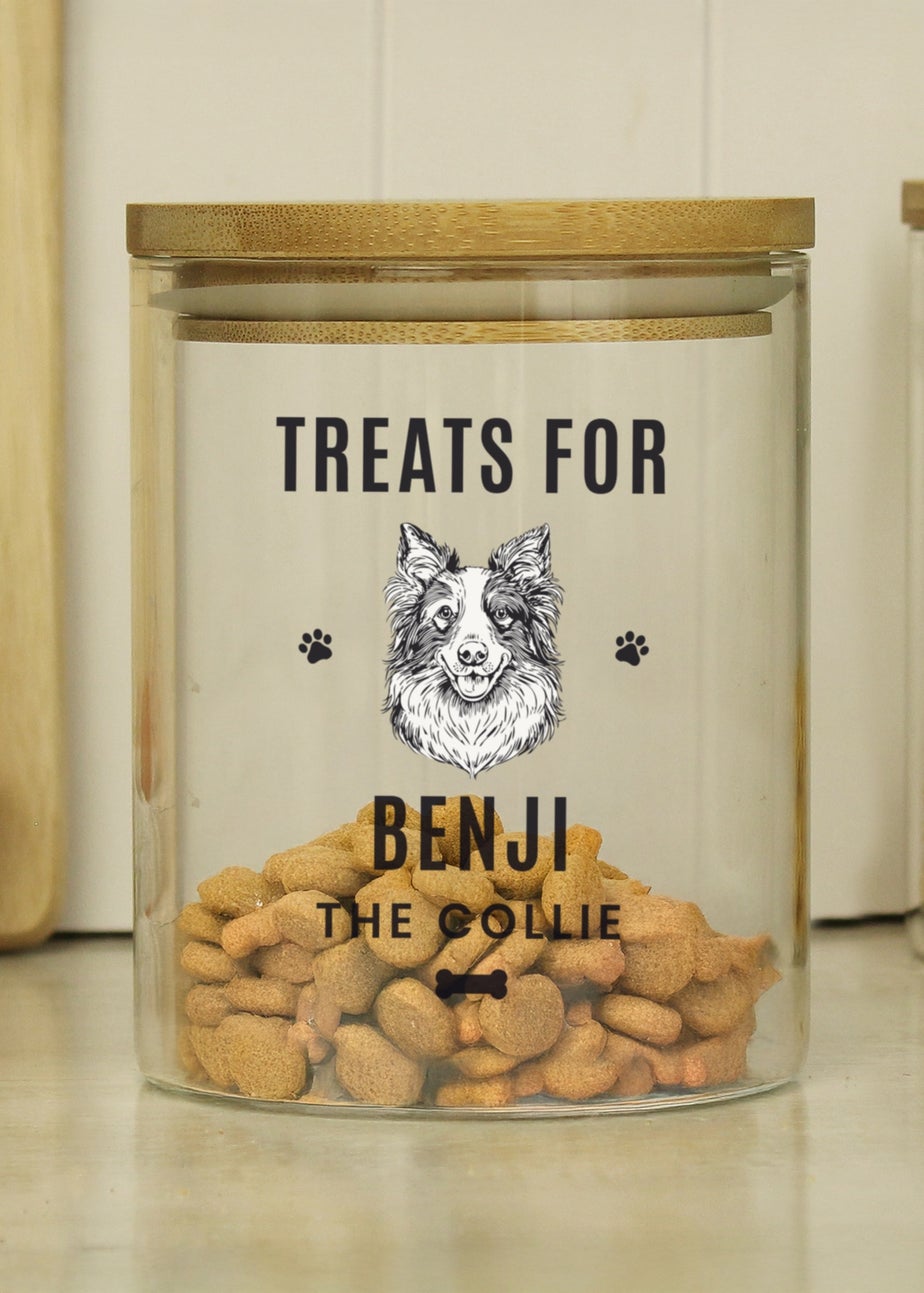 Personalised Memento Company Clear Dog Breed Glass Treat Jar
