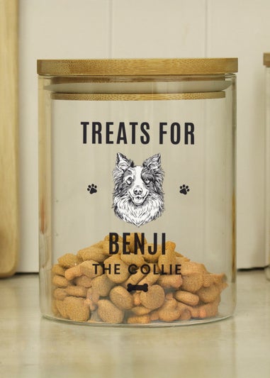 Personalised Memento Company Clear Dog Breed Glass Treat Jar