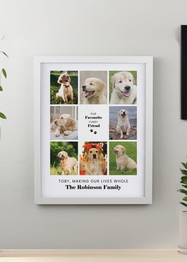 Personalised Memento Company Pet Multi Photo Upload White Framed Print