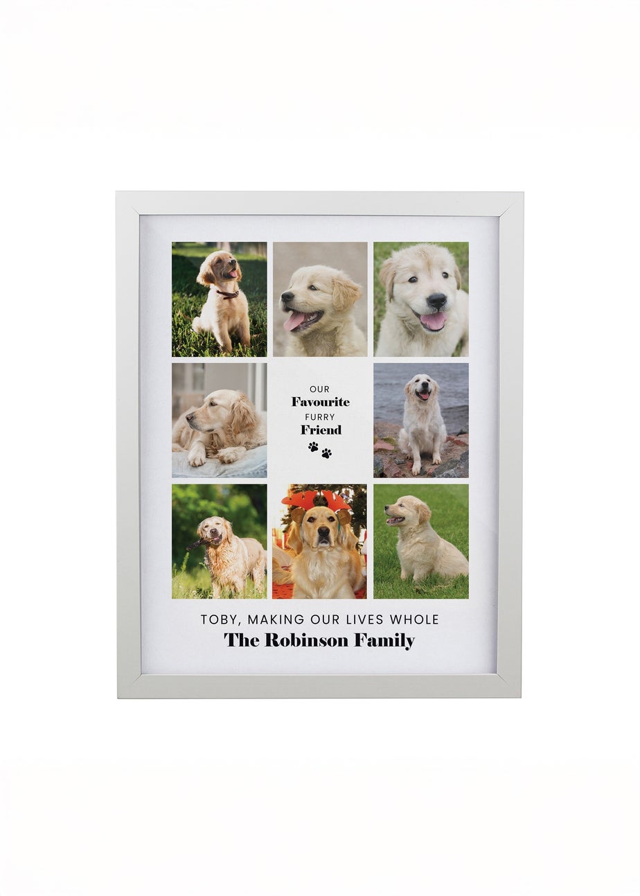 Personalised Memento Company Pet Multi Photo Upload White Framed Print