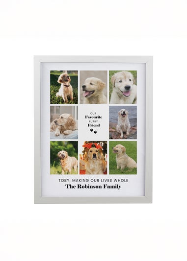 Personalised Memento Company Pet Multi Photo Upload White Framed Print