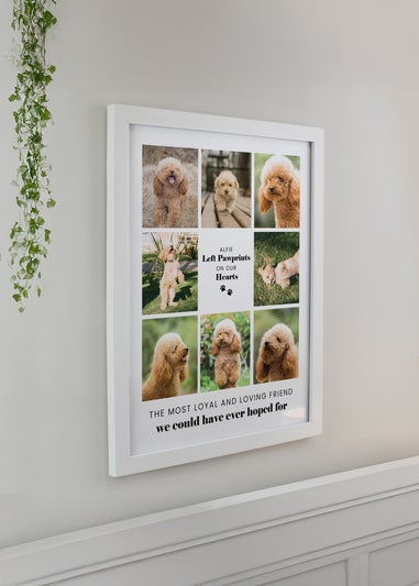 Personalised Memento Company Pet Multi Photo Upload White Framed Print