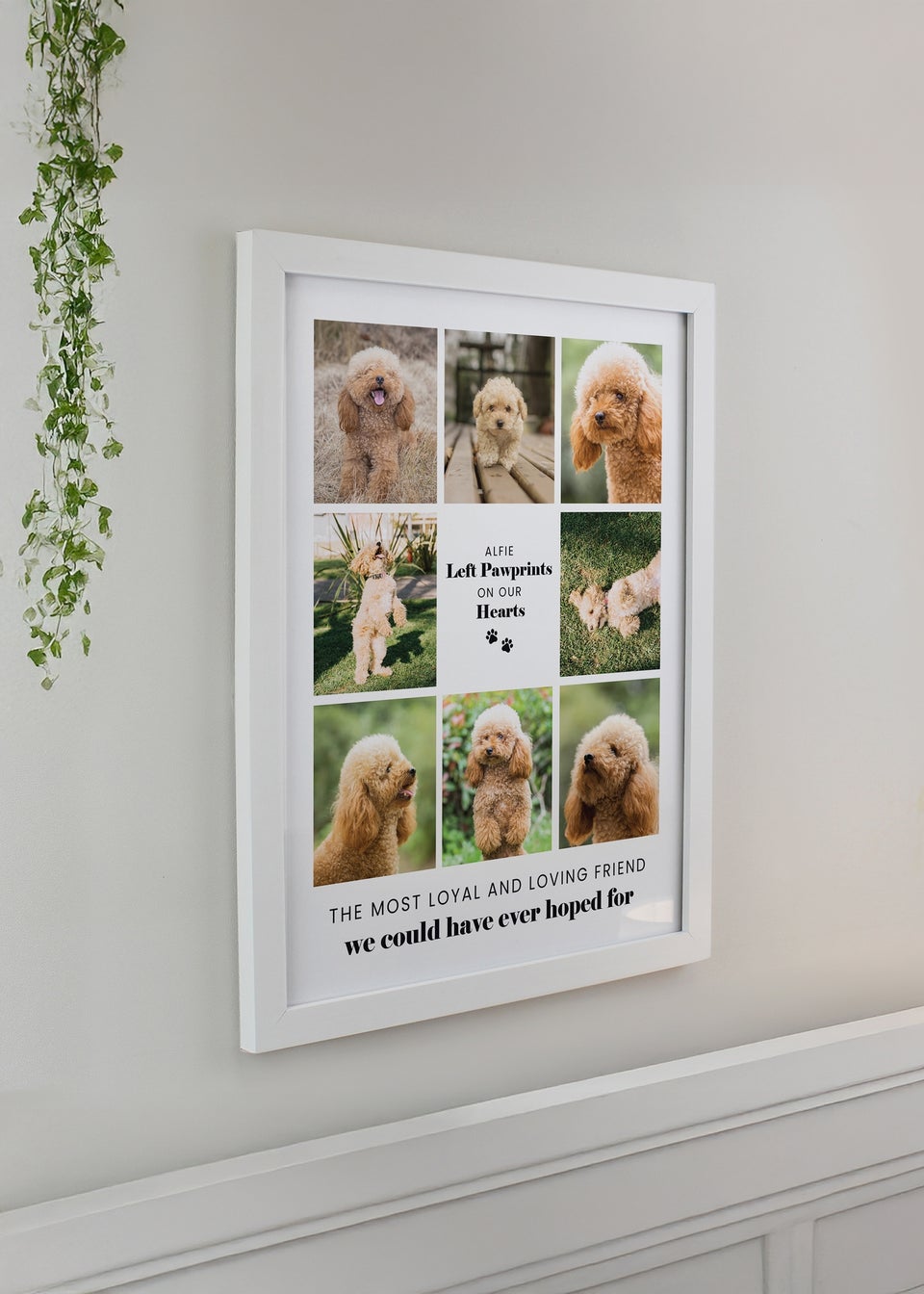 Personalised Memento Company Pet Multi Photo Upload White Framed Print