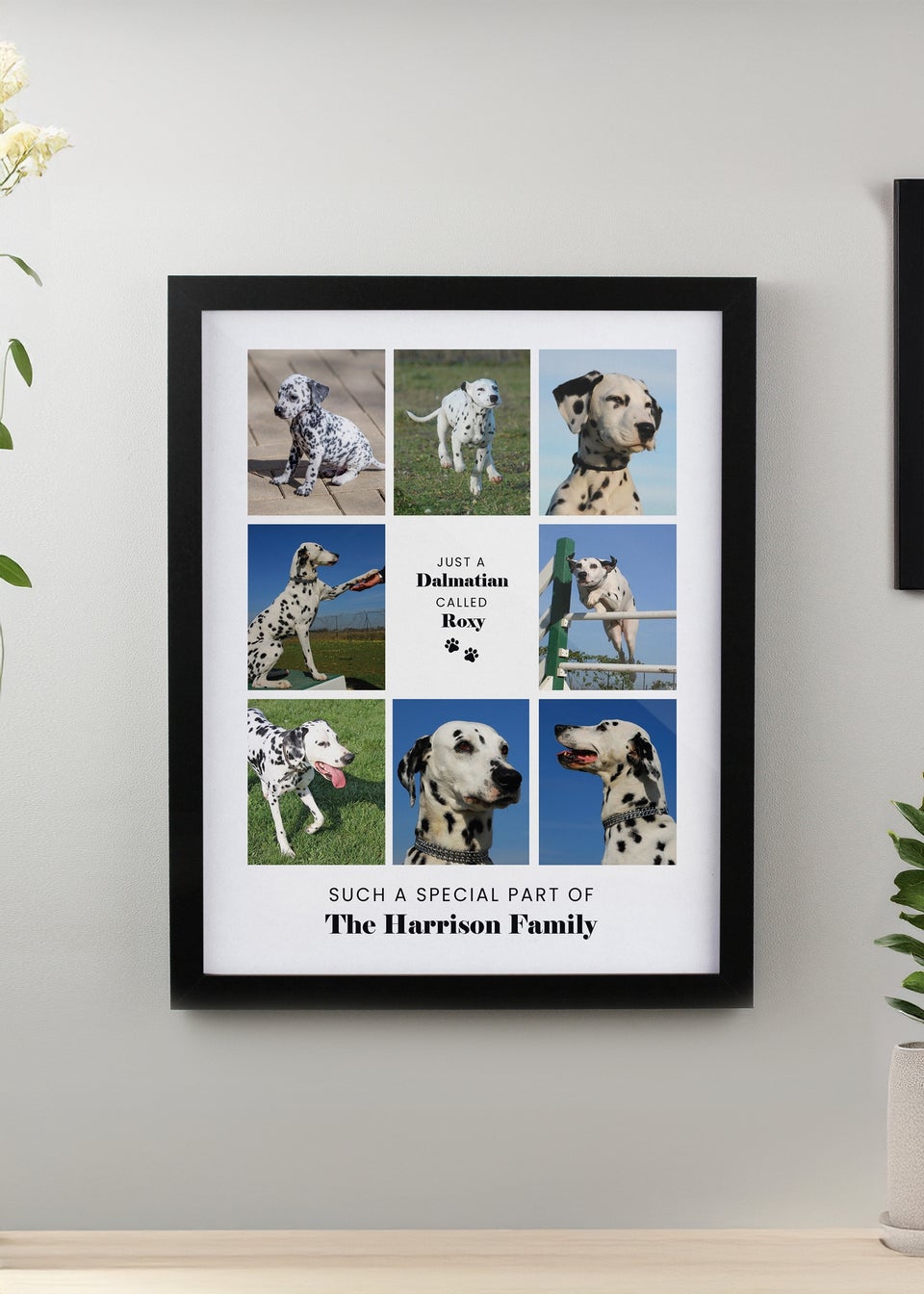 Personalised Memento Company Pet Multi Photo Upload Black Framed Print