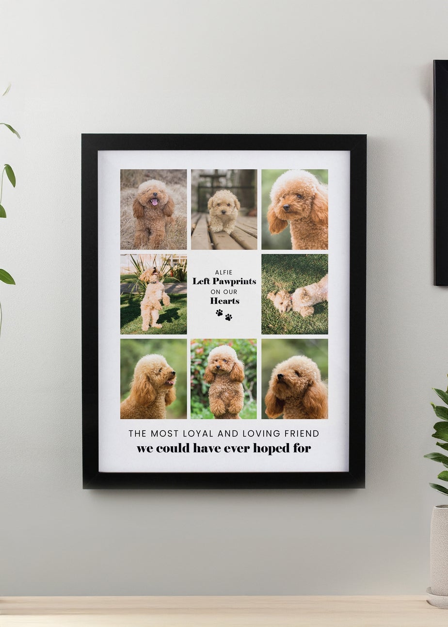 Personalised Memento Company Pet Multi Photo Upload Black Framed Print