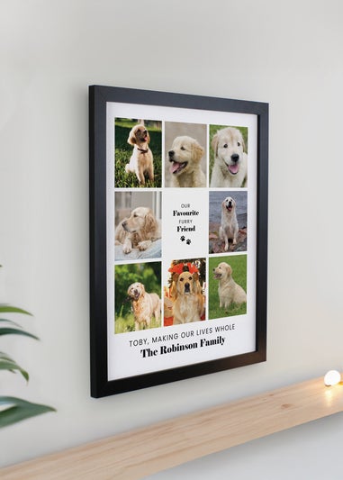 Personalised Memento Company Pet Multi Photo Upload Black Framed Print