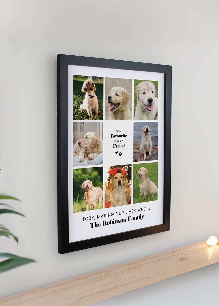 Personalised Memento Company Pet Multi Photo Upload Black Framed Print