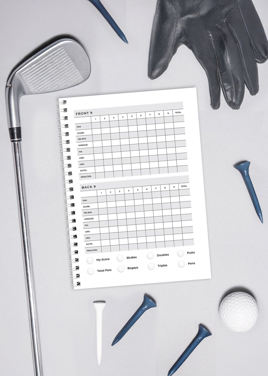 Personalised Memento Company Blue A5 Golf Log Book