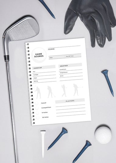 Personalised Memento Company Blue A5 Golf Log Book