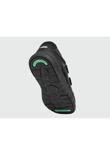 ToeZone Boys Black Strike Football Rip Tape School Shoes