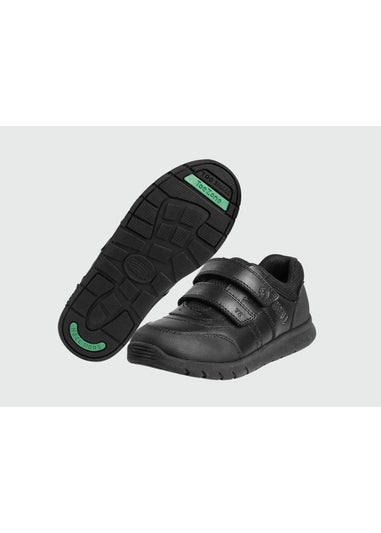 ToeZone Boys Black Strike Football Rip Tape School Shoes