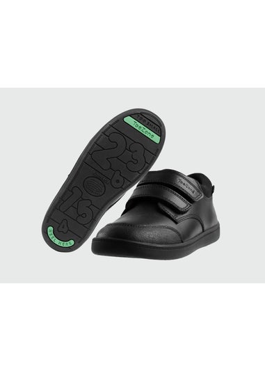 ToeZone Boys Black Oliver Smart Ortholite School Shoes