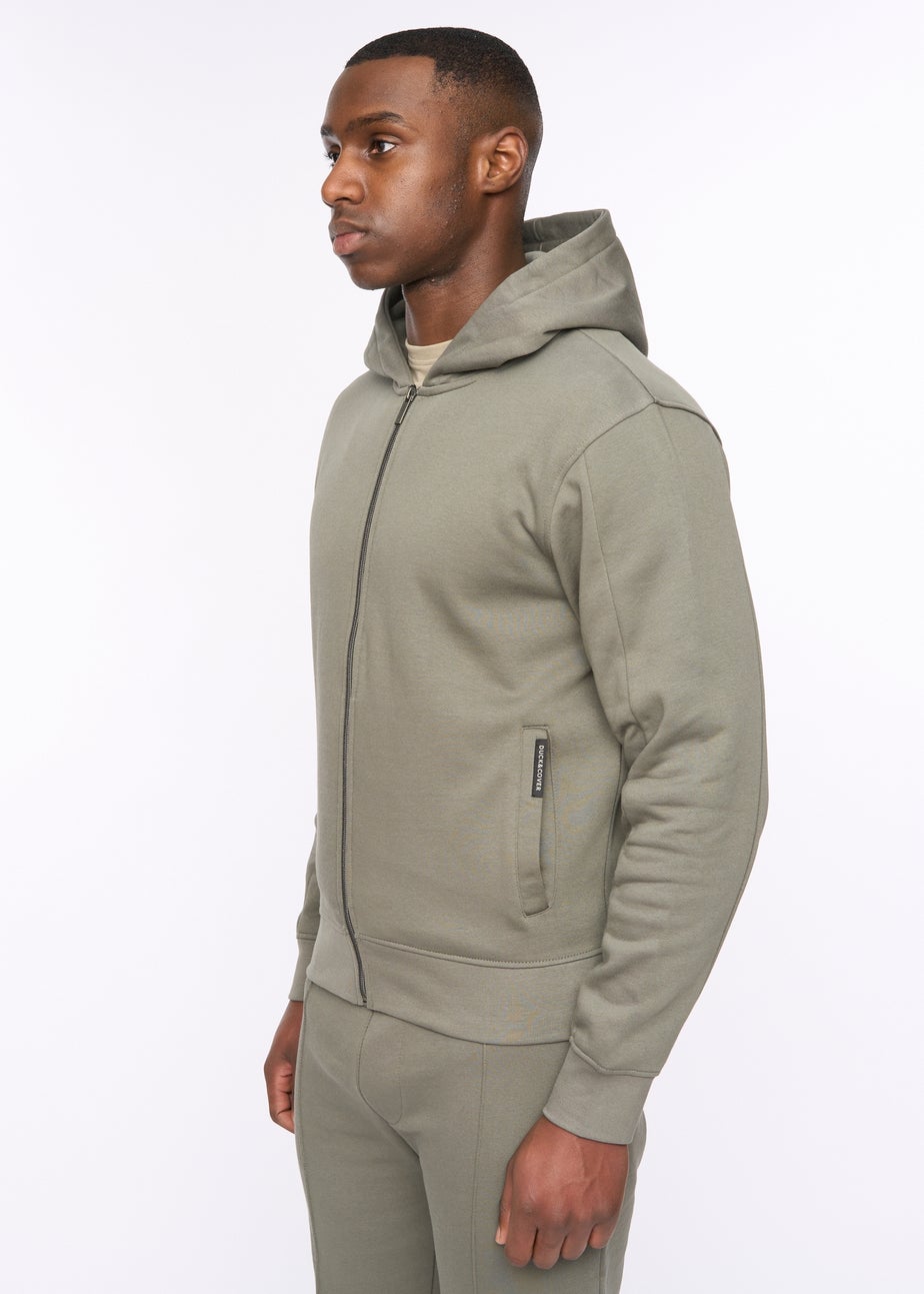 Duck & Cover Green Slate Chemtars Zip Thru Hoodie