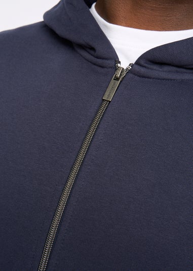 Duck & Cover Navy Chemtars Zip Thru Hoodie