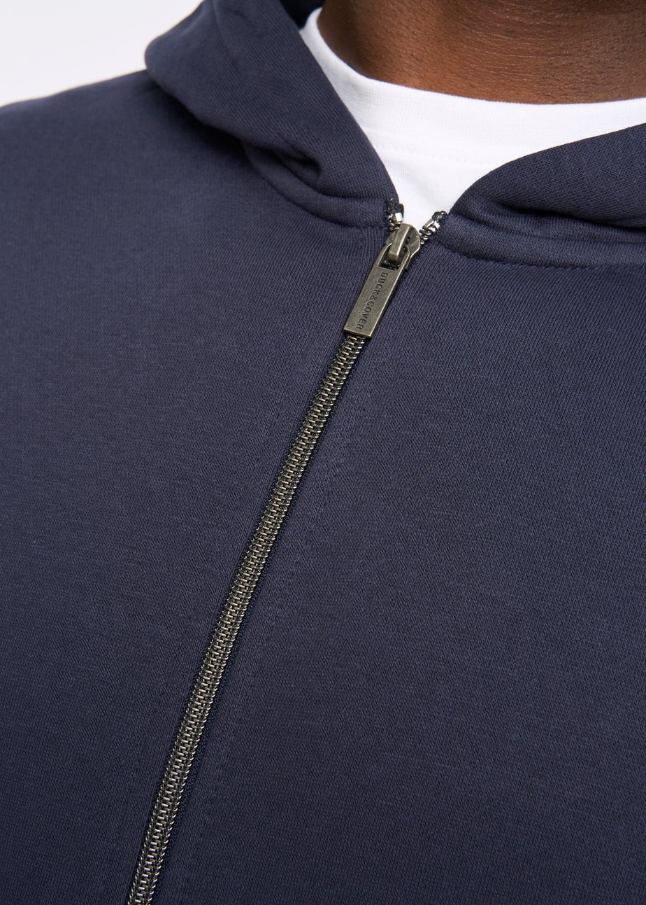 Duck & Cover Navy Chemtars Zip Thru Hoodie
