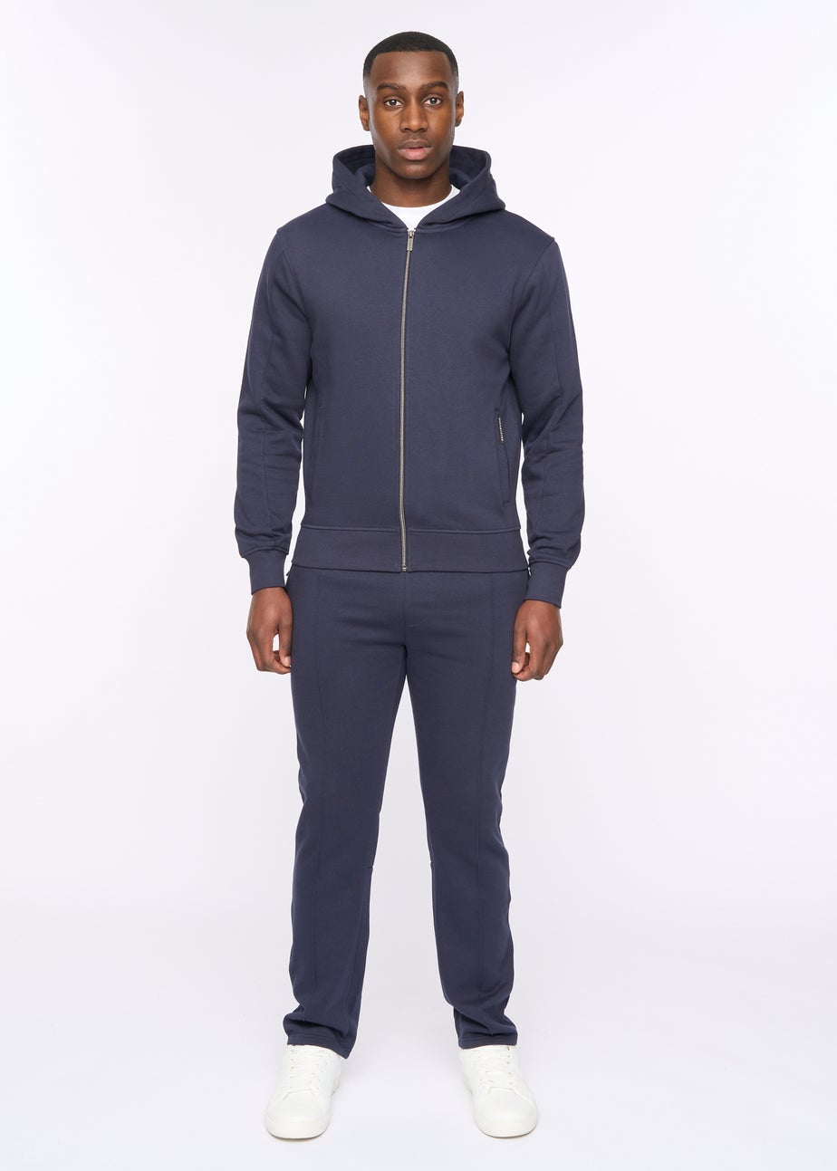 Duck & Cover Navy Chemtars Zip Thru Hoodie