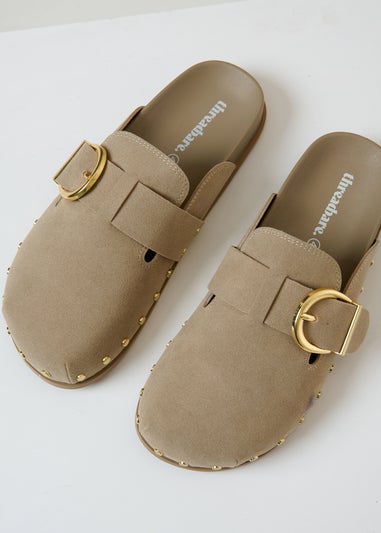 Threadbare Stone Studded Slip On Mule Sandals