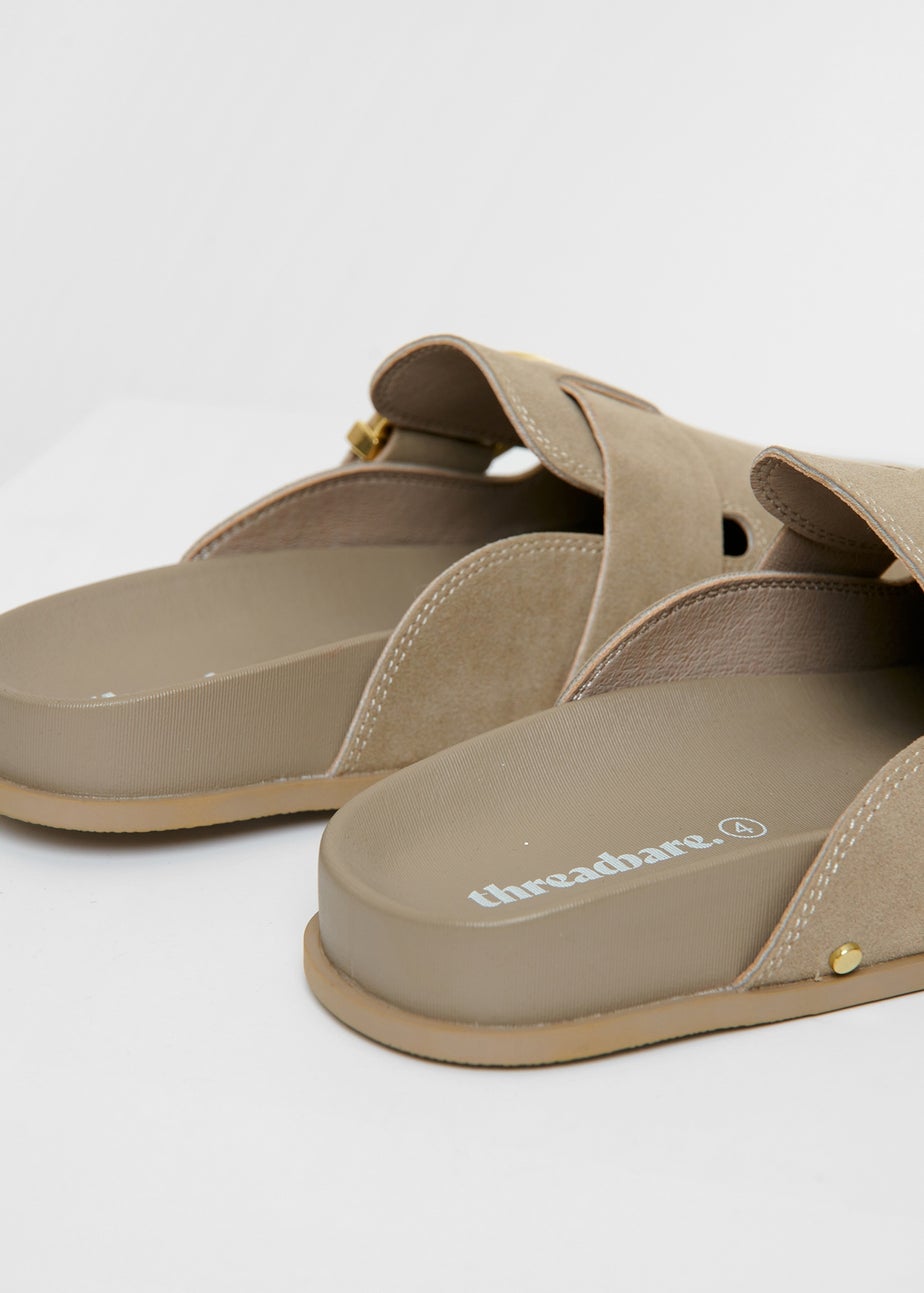 Threadbare Stone Studded Slip On Mule Sandals