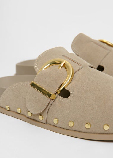 Threadbare Stone Studded Slip On Mule Sandals