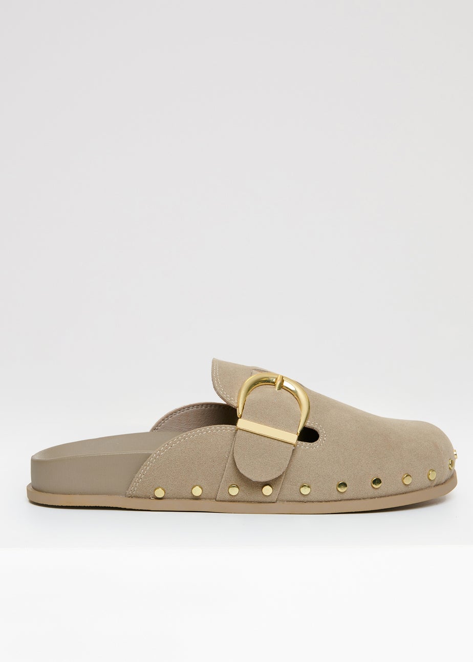 Threadbare Stone Studded Slip On Mule Sandals